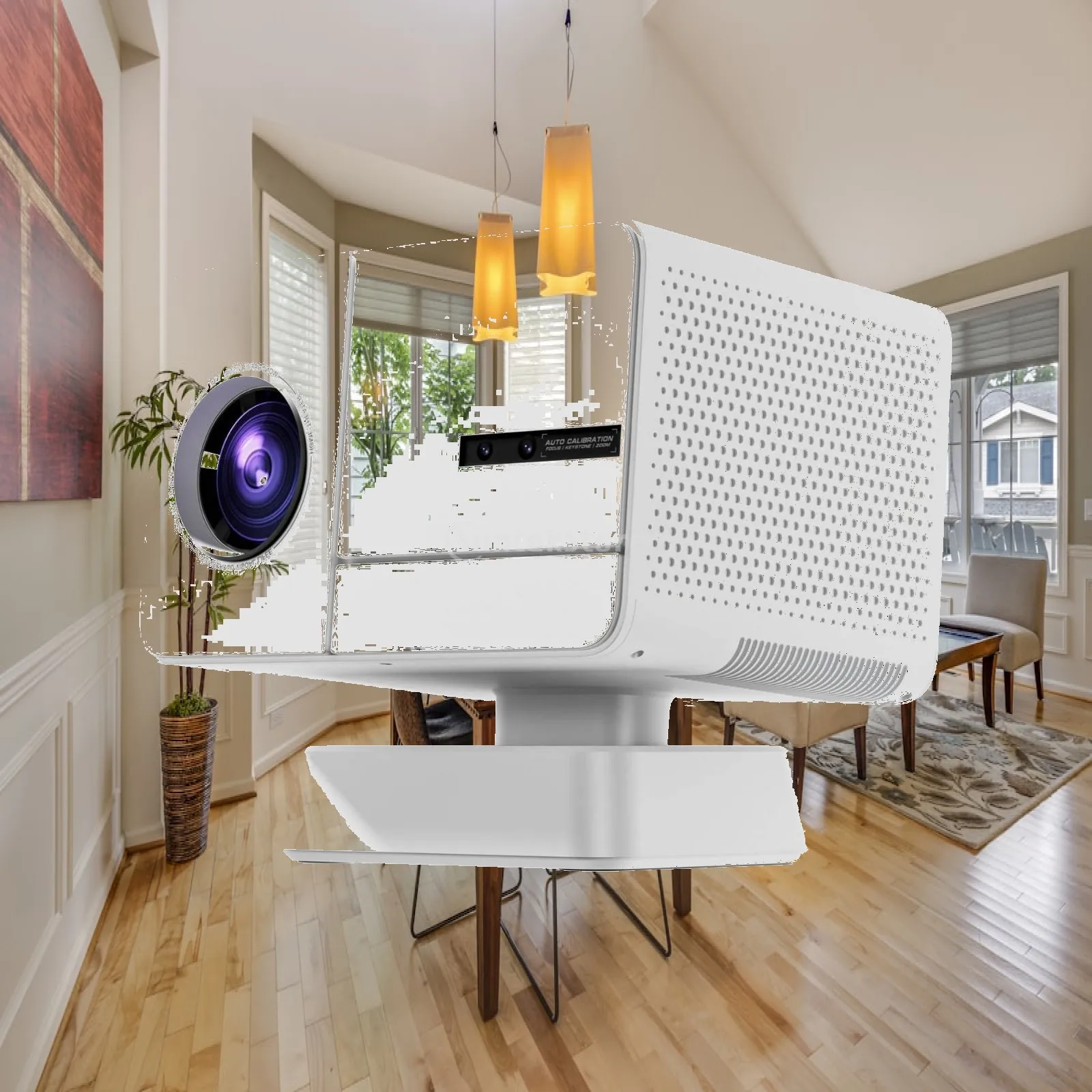 Display Autofocus Display with Adjustable Base 4K Support for Theater, Bedroom, Dorm