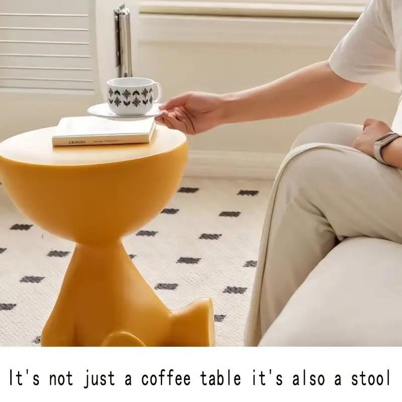 1pc bear shaped plastic multifunctional bedside table, easy to assemble, suitable for living room and bedroom storage - Image 4