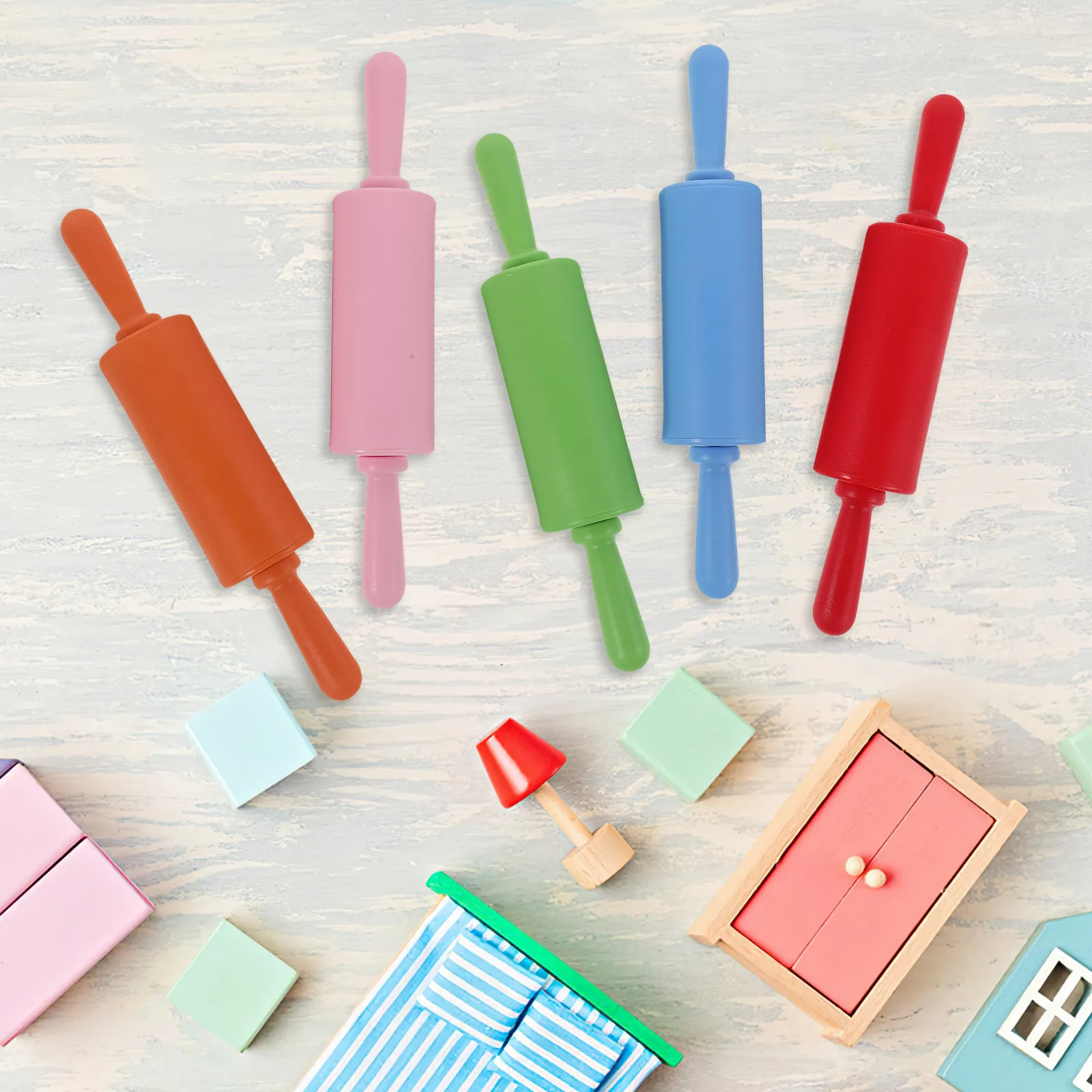 

Набор из 5 пластиковых скалек для мини-тестораскаток ручной работы (8,65 дюйма), антипригарные, для выпечки и рукоделия, кухонные принадлежности