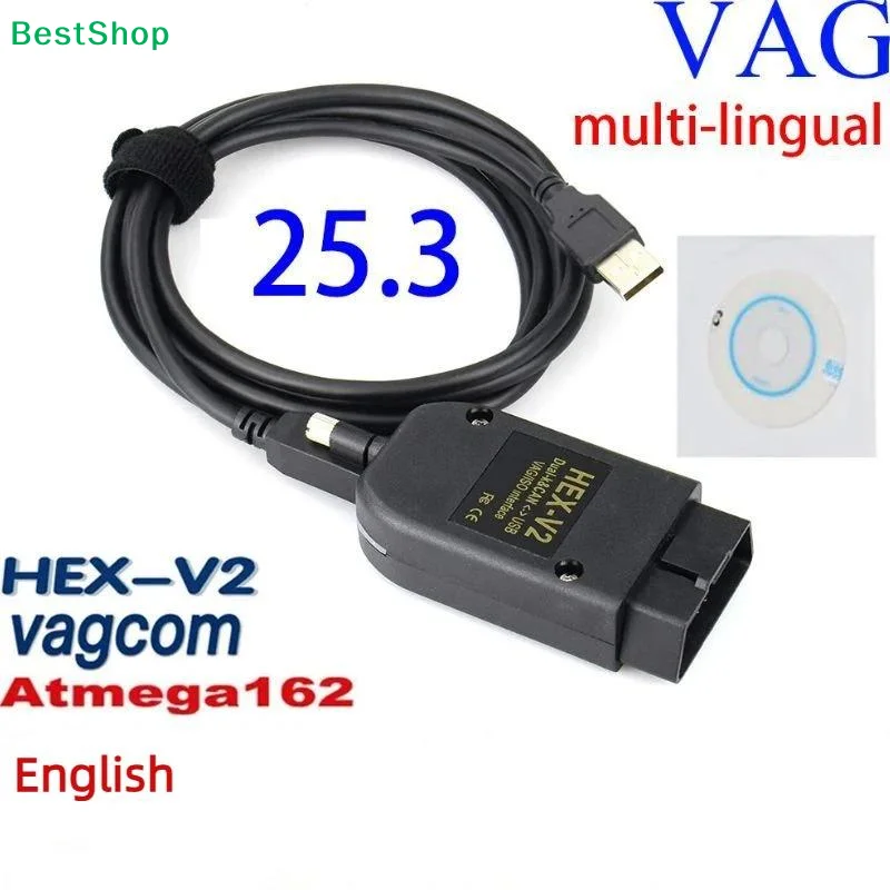 2026 V26.3 VAGCOM Interface VAG CAN HEX V2 Update For Most Brand Automobile Seat Car Diagnostic Tool