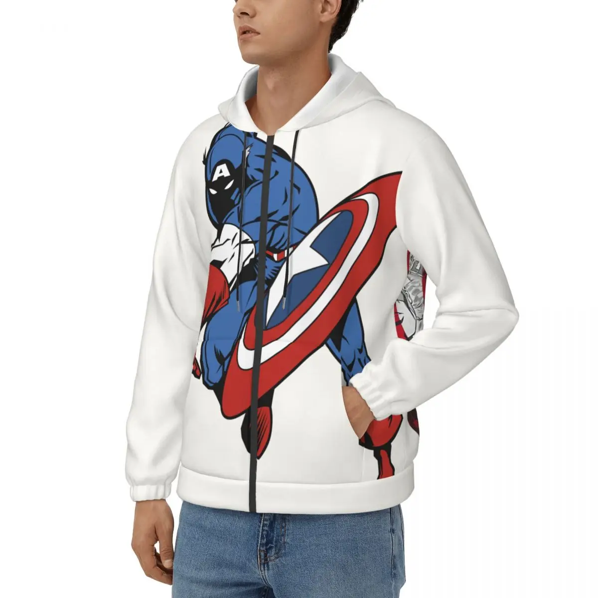 Classic Men's Hoodie Disney Captain America Film Clothes  Funny Hoodies Gift