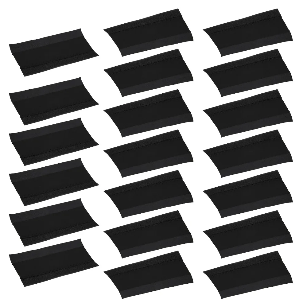 20PCS Neoprene Fabric Bike Frame Protective Casing 22*11cm Lightweight Bike Frame Protector with Hook&loop Black