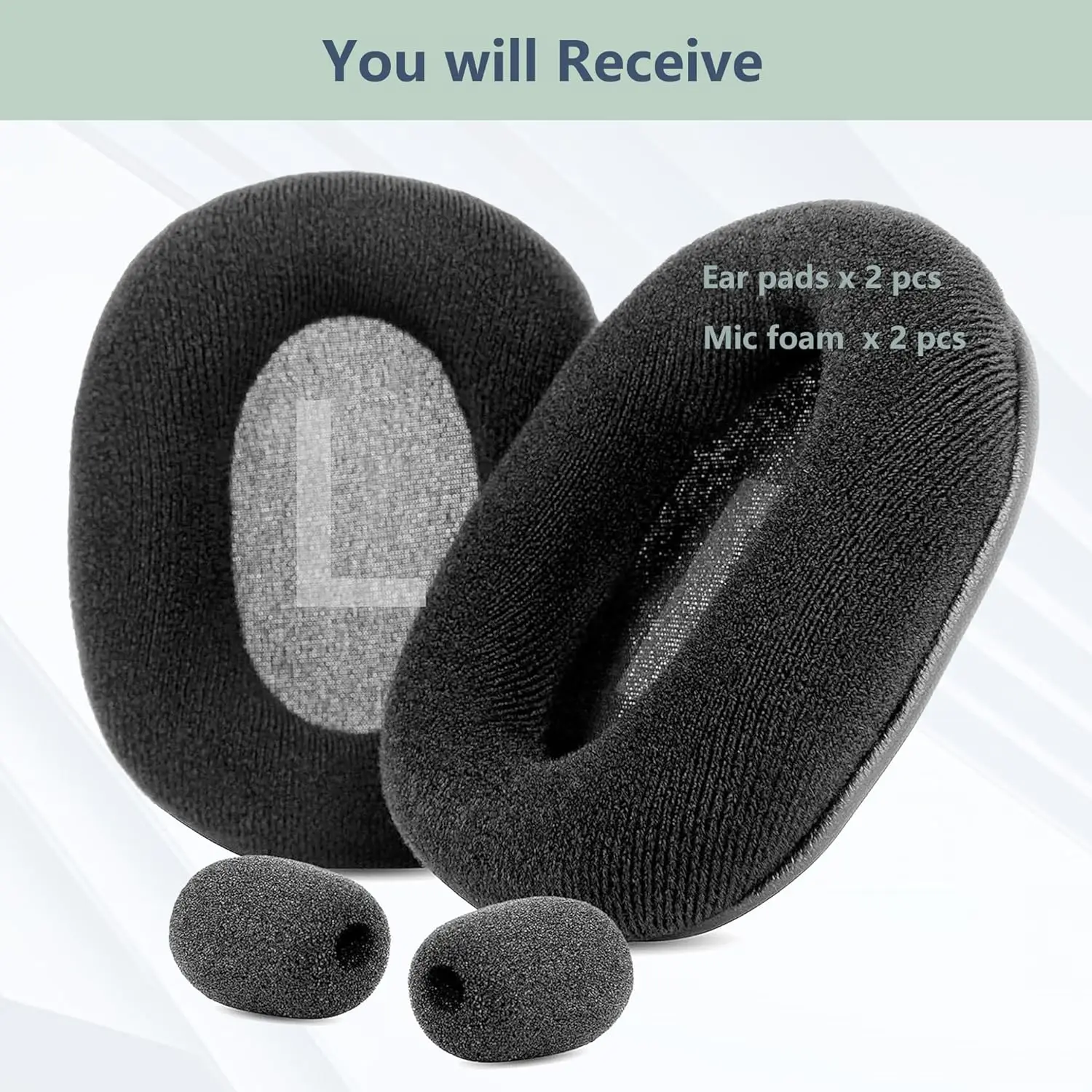 Soft Fabric Replacement Earpads Compatible with Creative Sound Blaster Tactic 3D Rage Wireless V2.0 Headphones Ear Pads Cushion