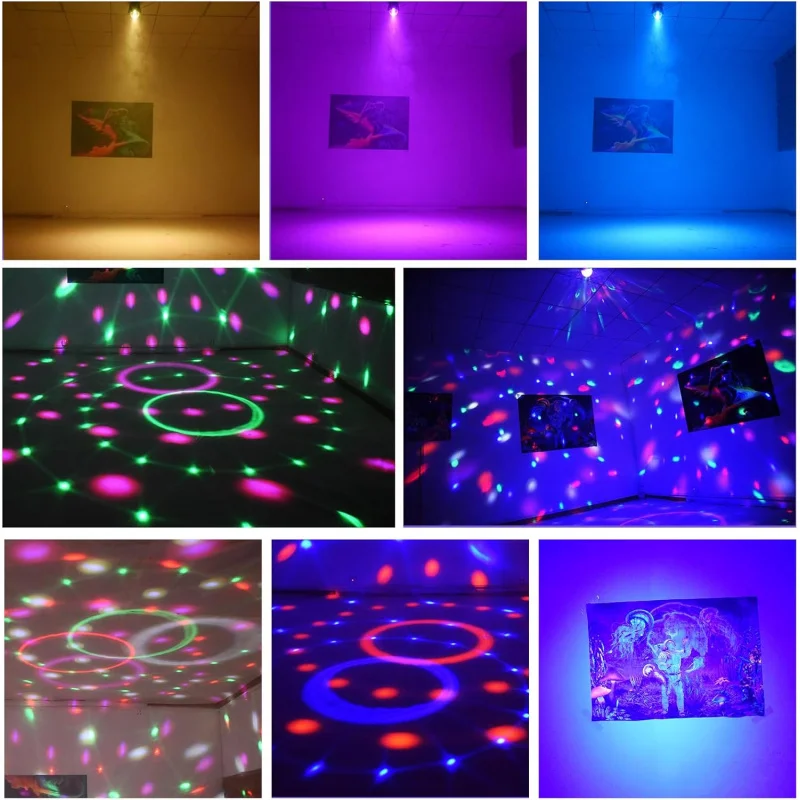 DJ Disco Lights -Sound Activated LED Strobe Light With Remote For Christmas Halloween Birthday Wedding Home Club Karaoke
