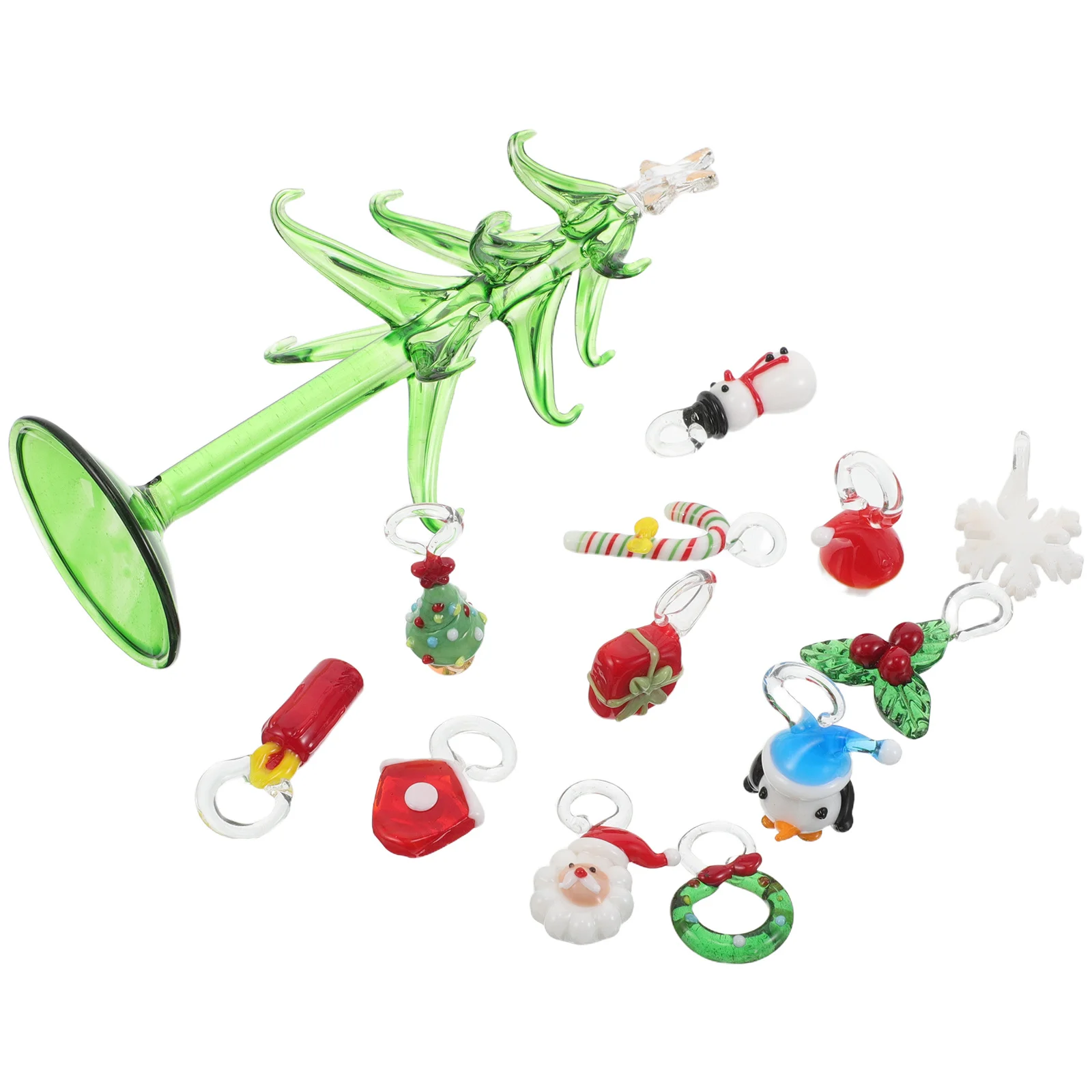 

Glass Christmas Tree Miniature Ornament Sparkling Crystal Tree for Holiday Home Decor Desktop Table Centerpiece Festive