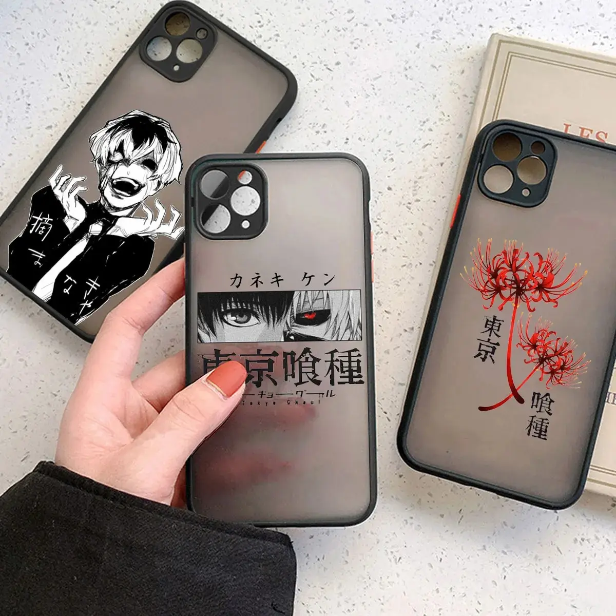 Japan Anime Tokyo Ghoul For iPhone Case For iPhone16 15 14 13 11 12 Pro Max Mini X XR XS  Plus SE Black Matte Translucent Cover