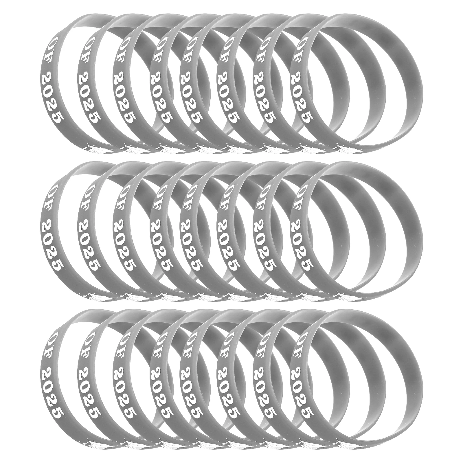

24 Pcs Graduation Bracelet Silicone Wristbands Bracelets for Women Seal Student Sports Silica Gel Bulk School Supplies s