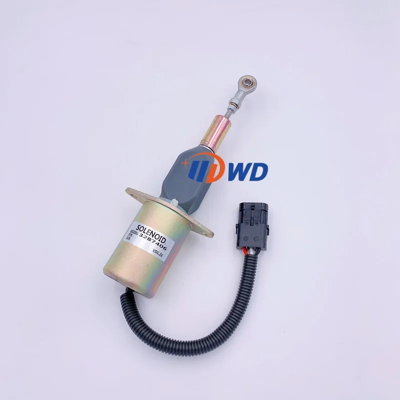 

3287406 Stop Solenoid Valve 24V - SINOCMP Shutdown Solenoid for Cummins Diesel Engine Parts