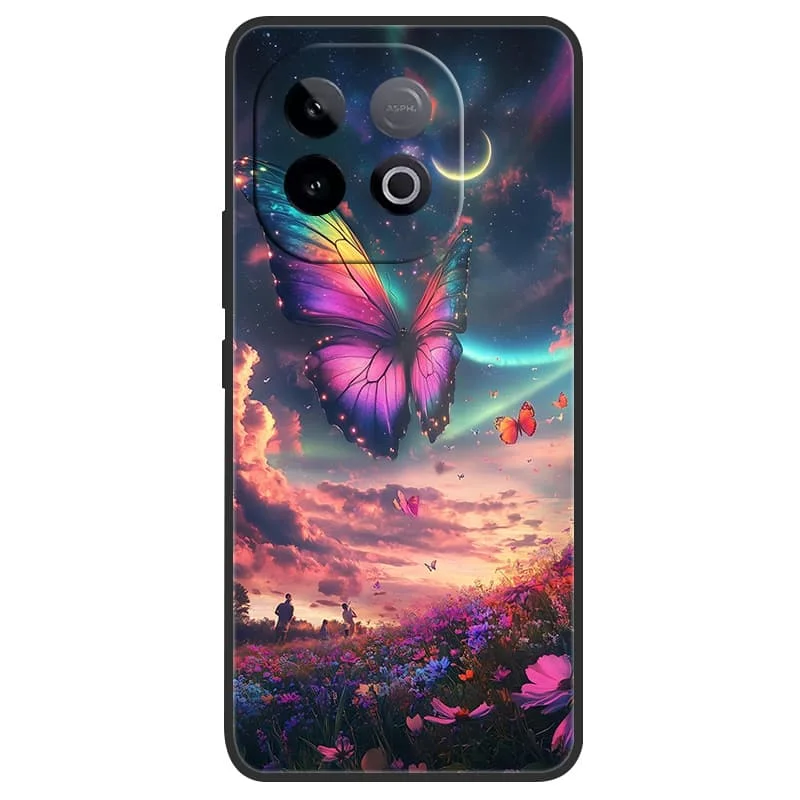 For Vivo iQOO Z10 Turbo Pro Phone Case Fashion TPU Soft Silicone Cover for iQOO Z10 Turbo 5G Z10X Black Shells Camera Protector