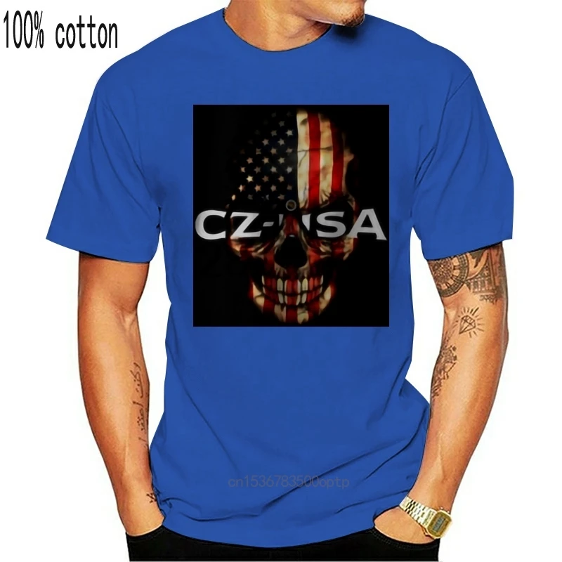 Man Clothing New Ceska Zbrojovka Firearms Guns CZ - USA Logo T Shirt (Ultra Cotton)