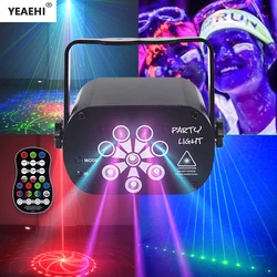 RGB Mini Led DJ Disco Proyector de luz láser USB LED UV Sonido Fiesta Disco Luz para boda Navidad Cumpleaños Fiesta de Halloween dj Inicio