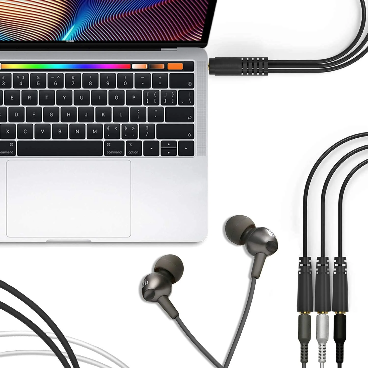 Stereo 3.5mm to 3x3.5mm AUX Jack Adapter Headphone Splitter Cable 3.5 1/8 TRS/TRRS Audio Extension Cord for PC Phone Speaker