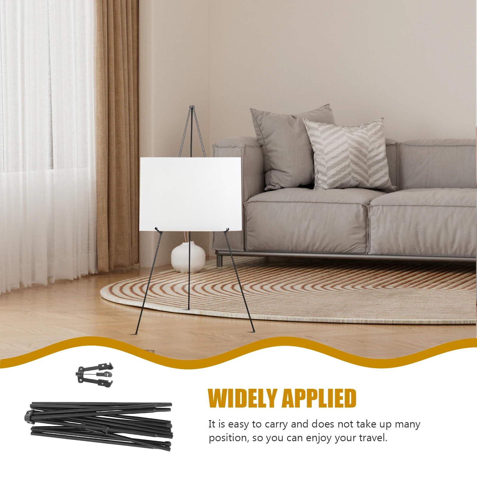 

Painting Easel Stand Portable Metal Tripod Table Top Easel For Sketching Displaying Photos Books Artwork Wedding Sign Holder