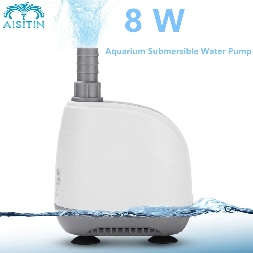 

AISITIN Aquarium Submersible Water Pump Fountain Filter Fish Pond Quiet Water Pump Tank Fountain Side Suction Pump