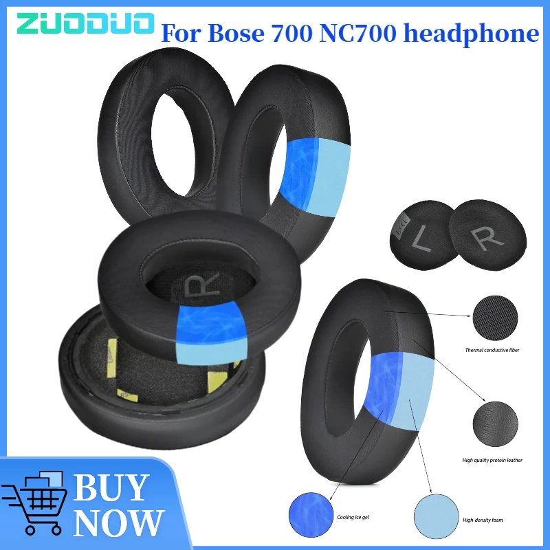 

ZUODUO Replacement Ear Pads Cups Earpad Memory Foam Cushions For Bose 700 NC700 Headphones Headset Cooling Gel