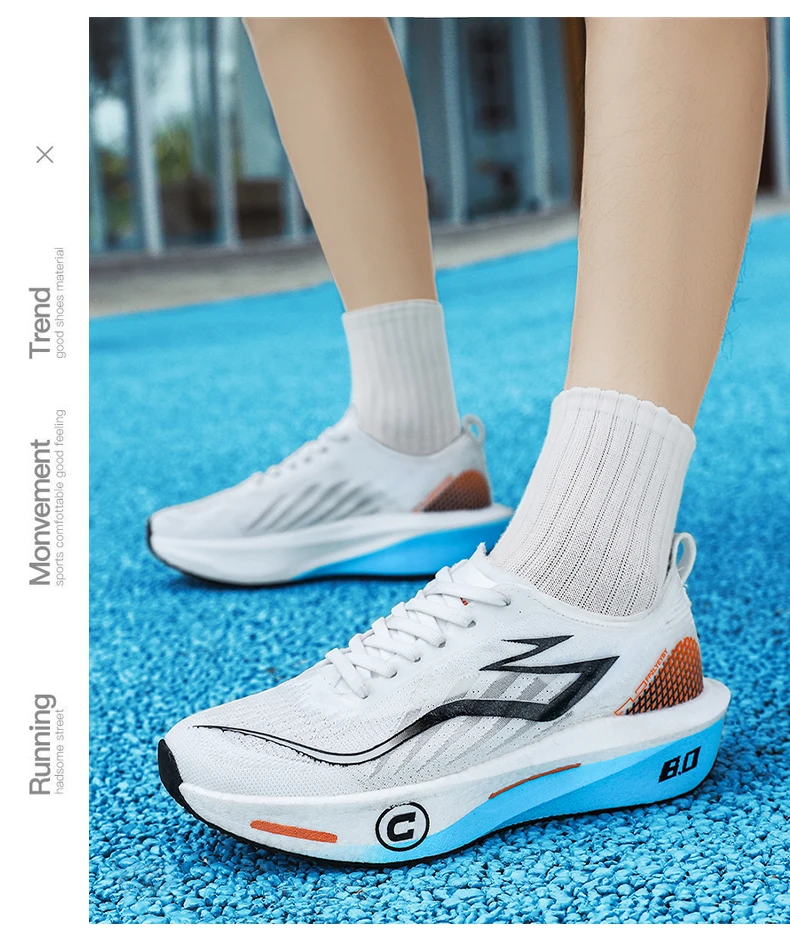 Herren Laufschuhe Atmungsaktive Carbonplatte Sportschuhe Bequeme Trainingsschuhe Outdoor Marathon Jogging Damen Tennisschuhe – Detail 18
