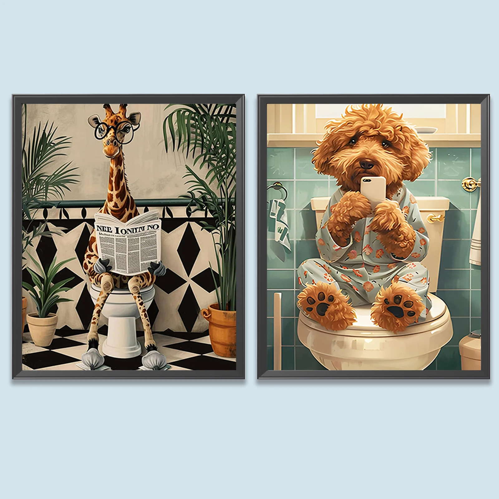 DIY Animal Oil Painting Kit on Canvas 40x50cm Without Frame Paint by Numbers Kits Drawing Paintwork for Adults Wall Home Decor