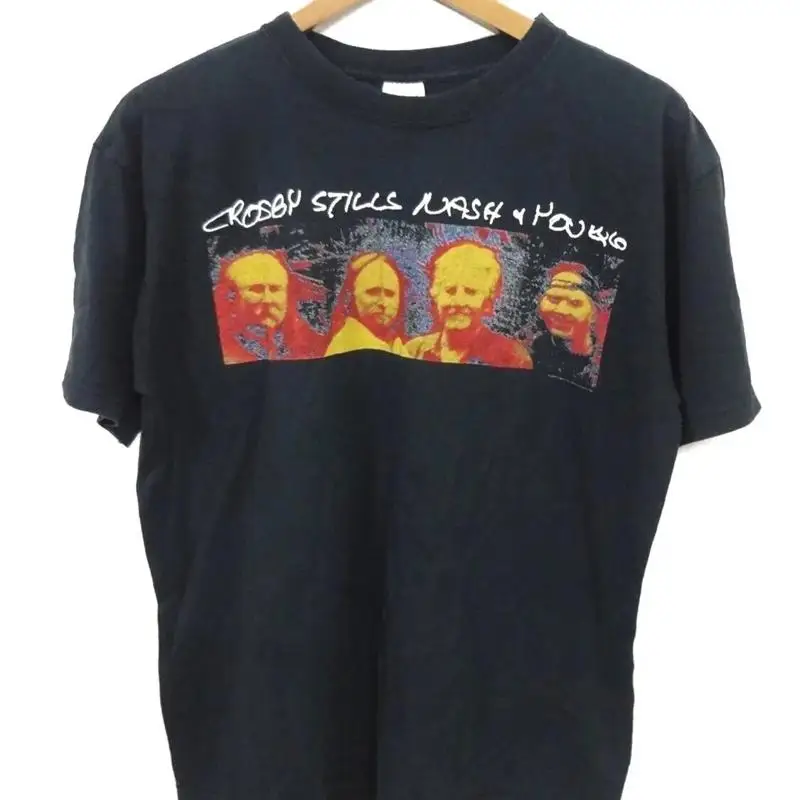 ФУТБОЛКА Vtg Crosby Stills Nash Young Tour Concert S 5XL