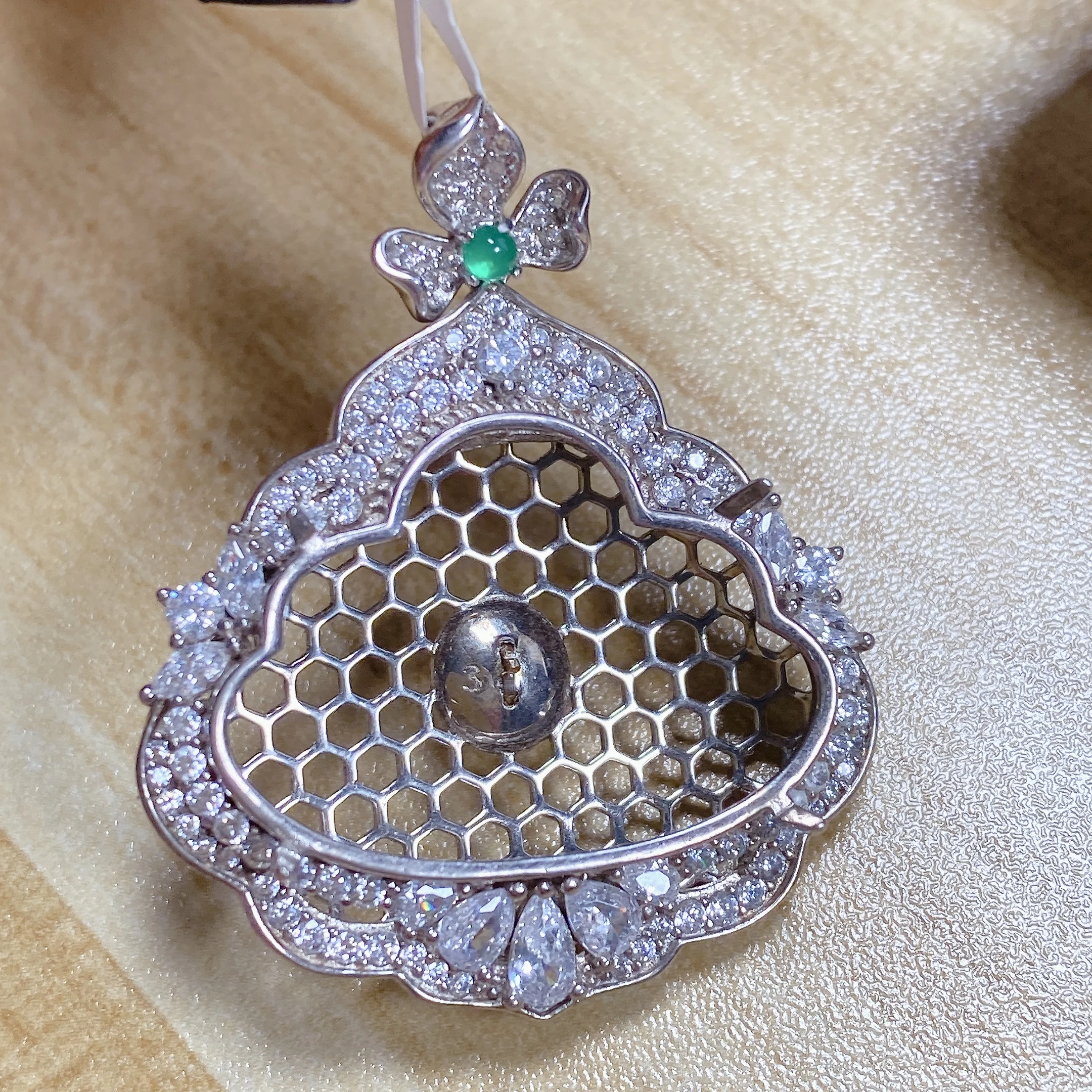 s925-silver-buddha-pendant-diy-inlay-empty-holder-eastern-style-fashion-jewelry-natural-zirconia-pendant-size-10mm-15mm