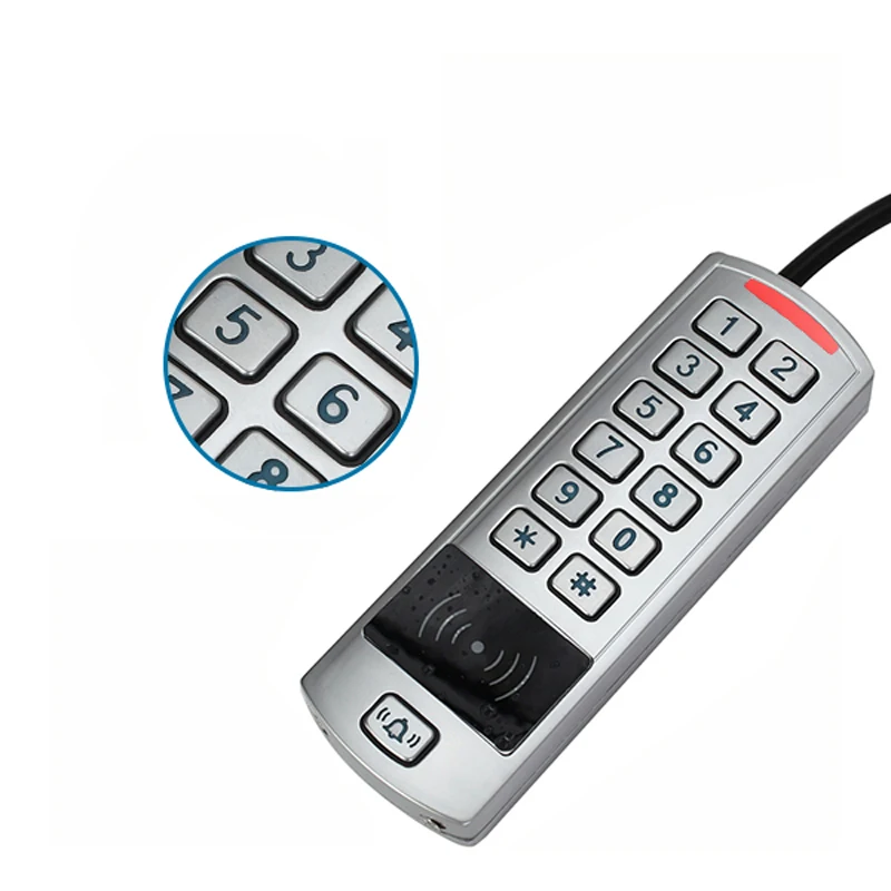 12V-28V Wasserdicht EM RFID Reader Access Control FingerKey Tastatur tor schloss Innen Außen