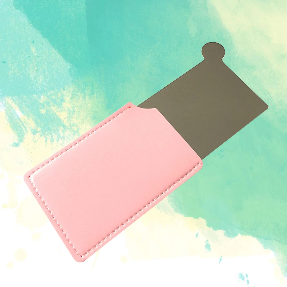 مرآة محمولة من الفولاذ المقاوم للصدأ غير قابلة للكسر، مرآة مكياج صغيرة قابلة للطي، أداة خفيفة الوزن لجيب المرأة #2