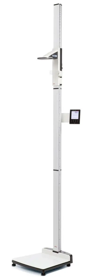 Seca 284 Digital Physician Medical Scale (Over 7 Ft Height Measure) - For Low Ceilings – Multi-Line Touch Display (Height,