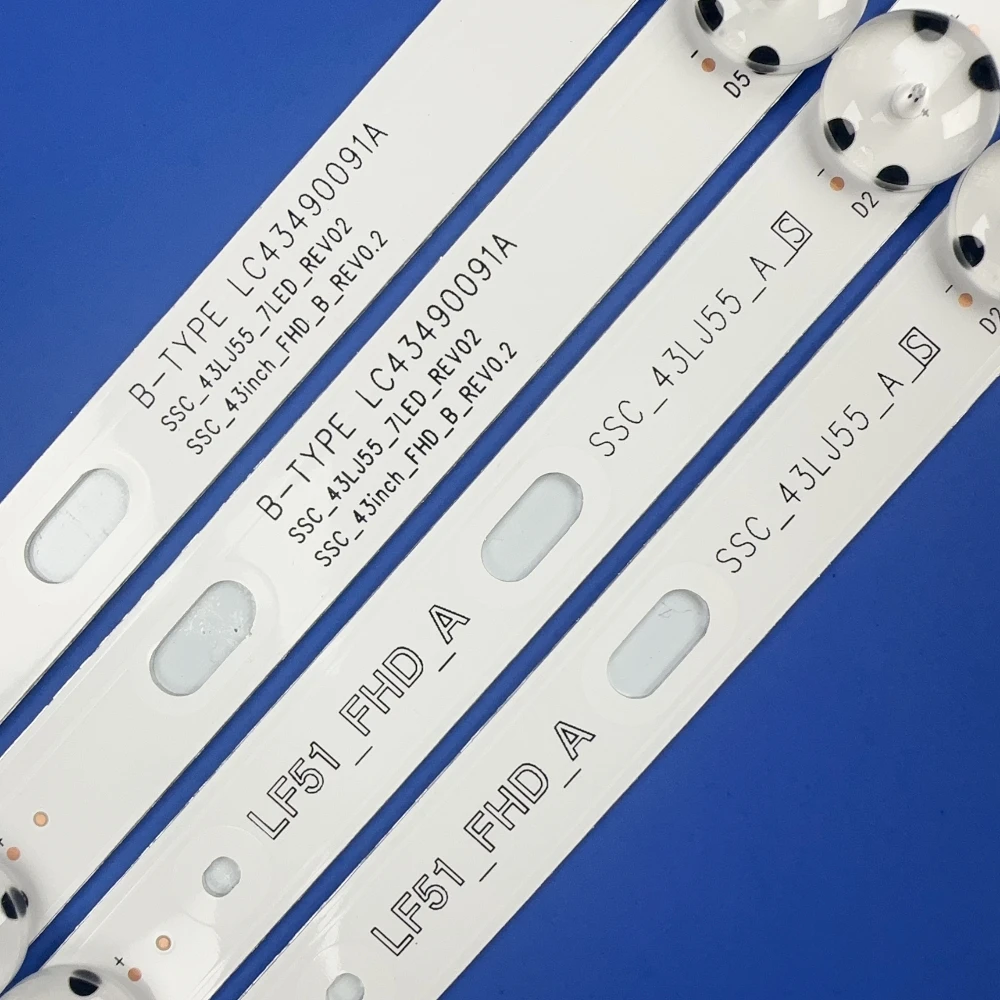 Faixa de retroiluminação LED 7 lâmpadas para Innotek 17Y 43 polegadas-Tipo A 430ML 43UJ6300 43UJ6307 43UJ634V 43LJ594V SSC_43LJ61_FHD 43UJ630V