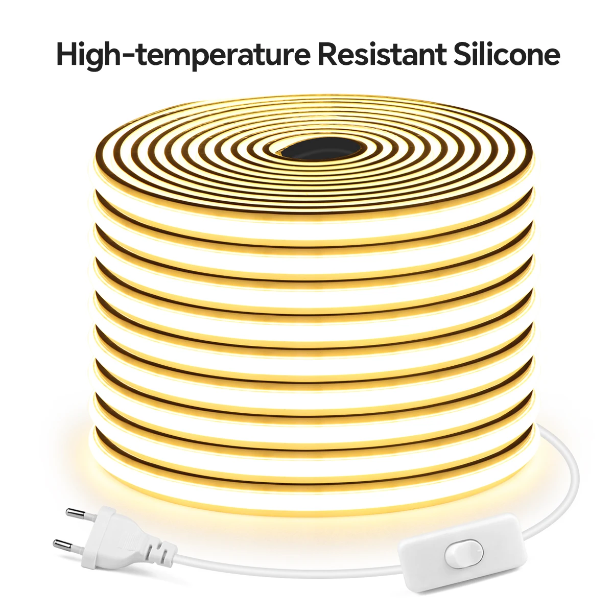 Fita de néon de silicone à prova de fogo resistente a altas temperaturas 220v luminosa uniforme, sem área escura, iluminação suave brilhante