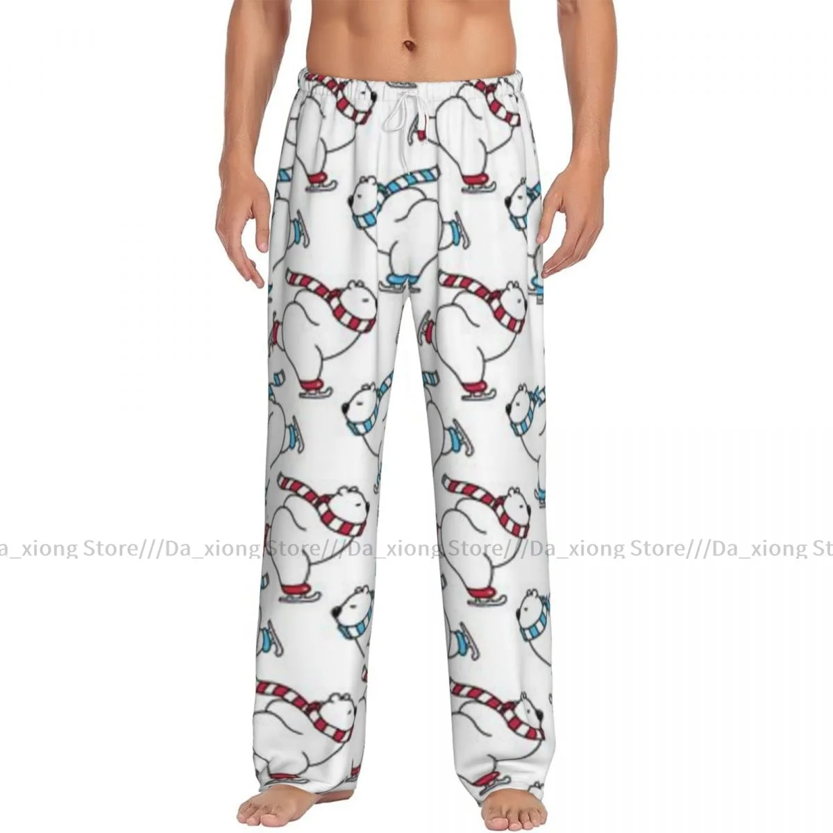 Men Sleep Bottoms Male Lounge Trousers Men's Polar Bear Pajama Pants