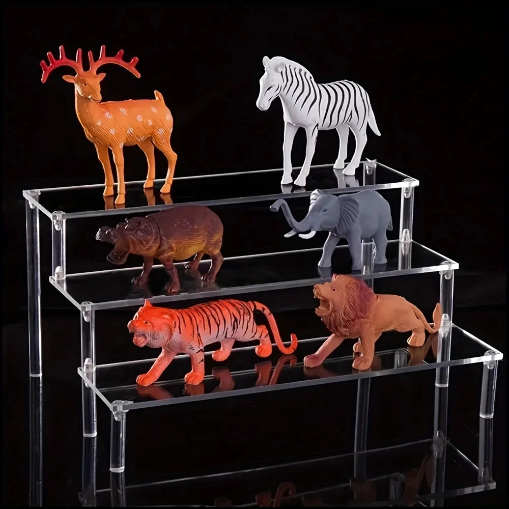 3 Tier Acrylic Display Shelf Stand for Table Top Clear Acrylic Organiser for Nail Polish Spice Cosmetics Crafts Jewellery Stand