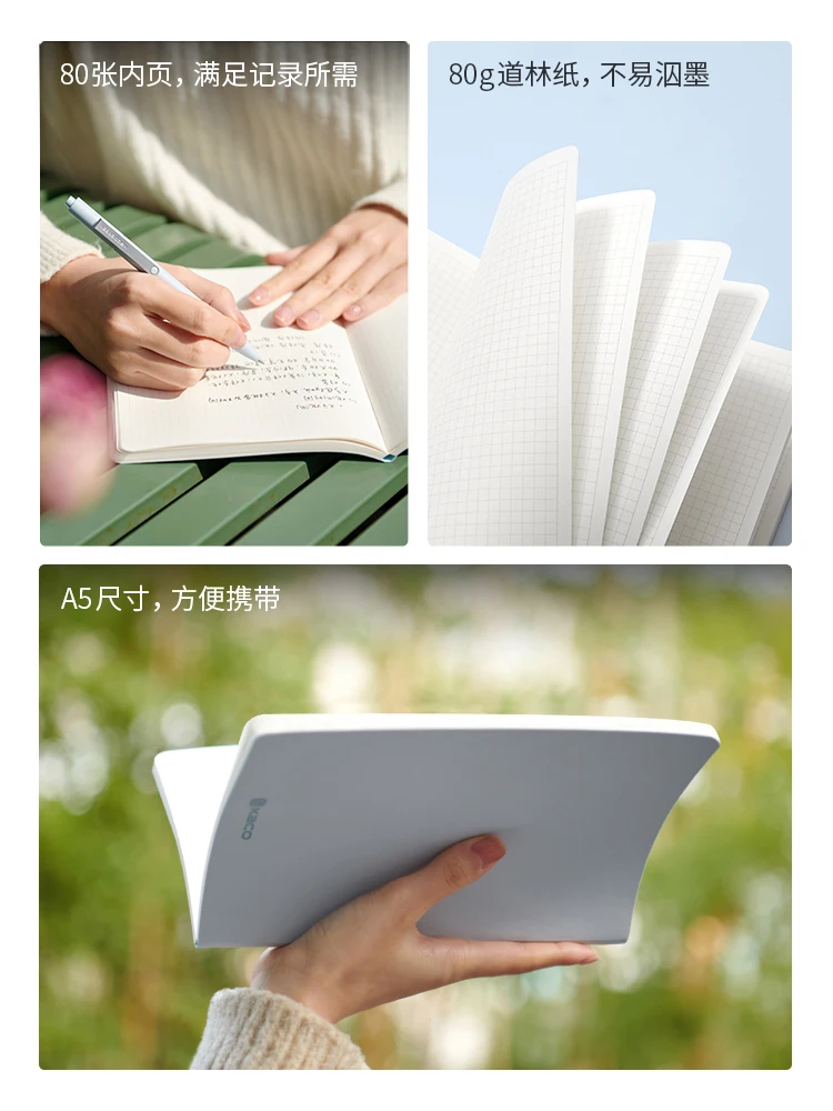 مفكرة KACO A5 للأعمال 80 جرام ورق داولين محمول شخصية 4 ألوان إبداعية للطلاب أدوات مكتبية للمكتب دفاتر ملاحظات من الجلد الصناعي