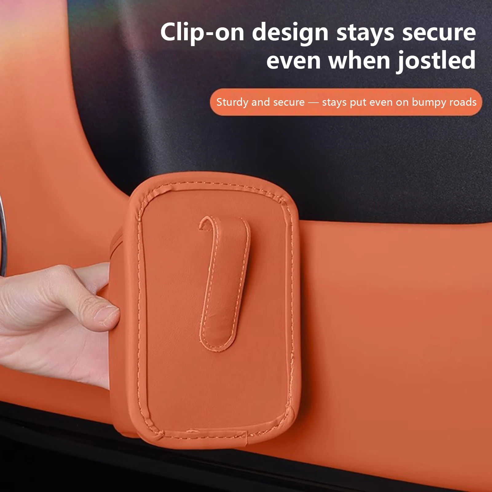 1Pc Cup Holder Organizer Solid Color PU Leather Drink Bottle Holder for Vehicle Side Door Storage Car Interior Accessories