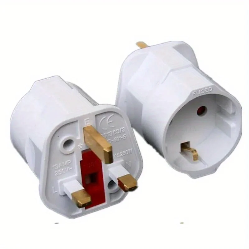 Europe Germany USA To UK Converter Plug 3pin Travel Adapter for Home Appliances Air Conditioning Refrigerators Mobile Phones