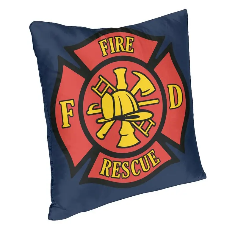 Firefighter Fire Rescue Maltese Florian Cross Pillow Home Decor Cute Chair Cushion Square 3D Printing Custom Pillowcase