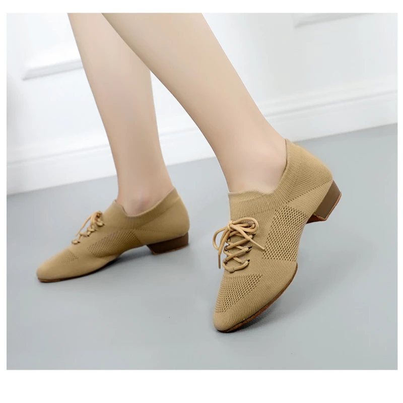 XIHAHA Women's Sneaker Training Teacher Latin Girl Dance Shoes Indoor Outdoor Square Jazz Ballroom Woman Ballet Shoes