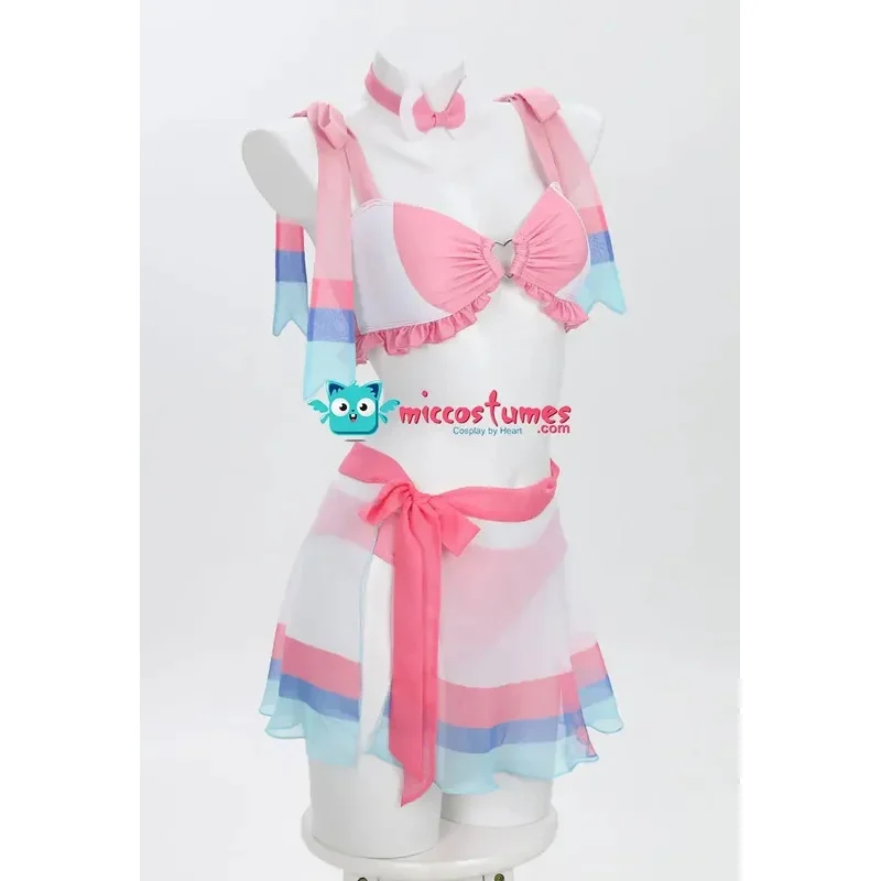 

CyMiccostumes Women’s Swimsuit Kawaii Pink Ruffle Bikini Set Lace-up Top and Low Waist Shorts Two Piece Bathing Suit Swimwear