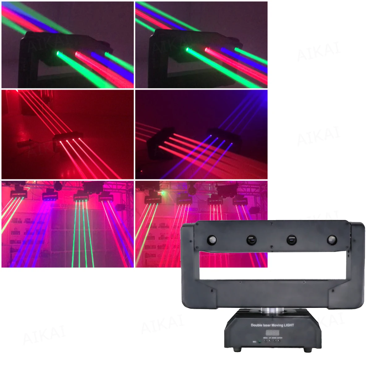 2 rzędy 8 oczu dwustronna dwustronna ruchoma głowica światło laserowe impreza z dj-em Rgb projektor z efektem scena dyskoteki