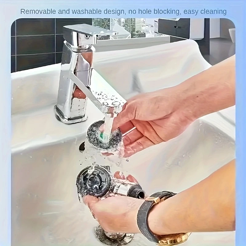 Bathroom Sink Handheld Sprayer 4PCS Set, Multi-mode Faucet Shower Head with 1.5m Retractable Hose for Washing Hair & Pets