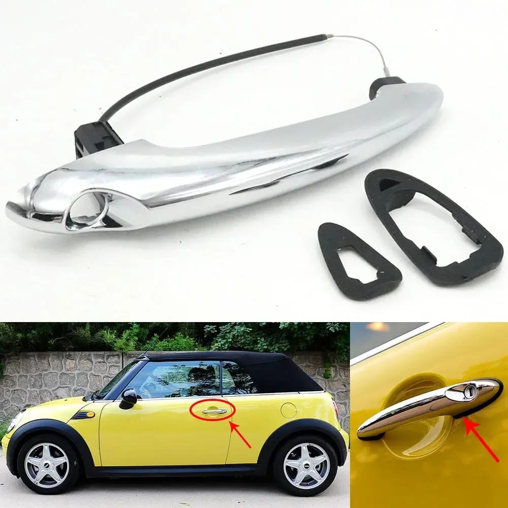 

51217198472 Car Exterior Front Outside Door Handle Chrome For BMW Mini Cooper R50 R51 R52 R53 R54 R55 R56 R57 R58 R59 2002-2015