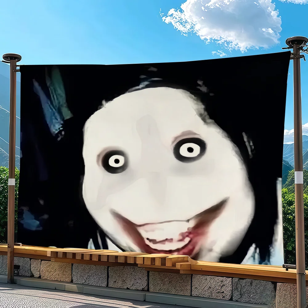 Horror Jeff the Killer flag Advertising Banner for Camping Decoration Outdoor & Garage Wall Hanging Decorations