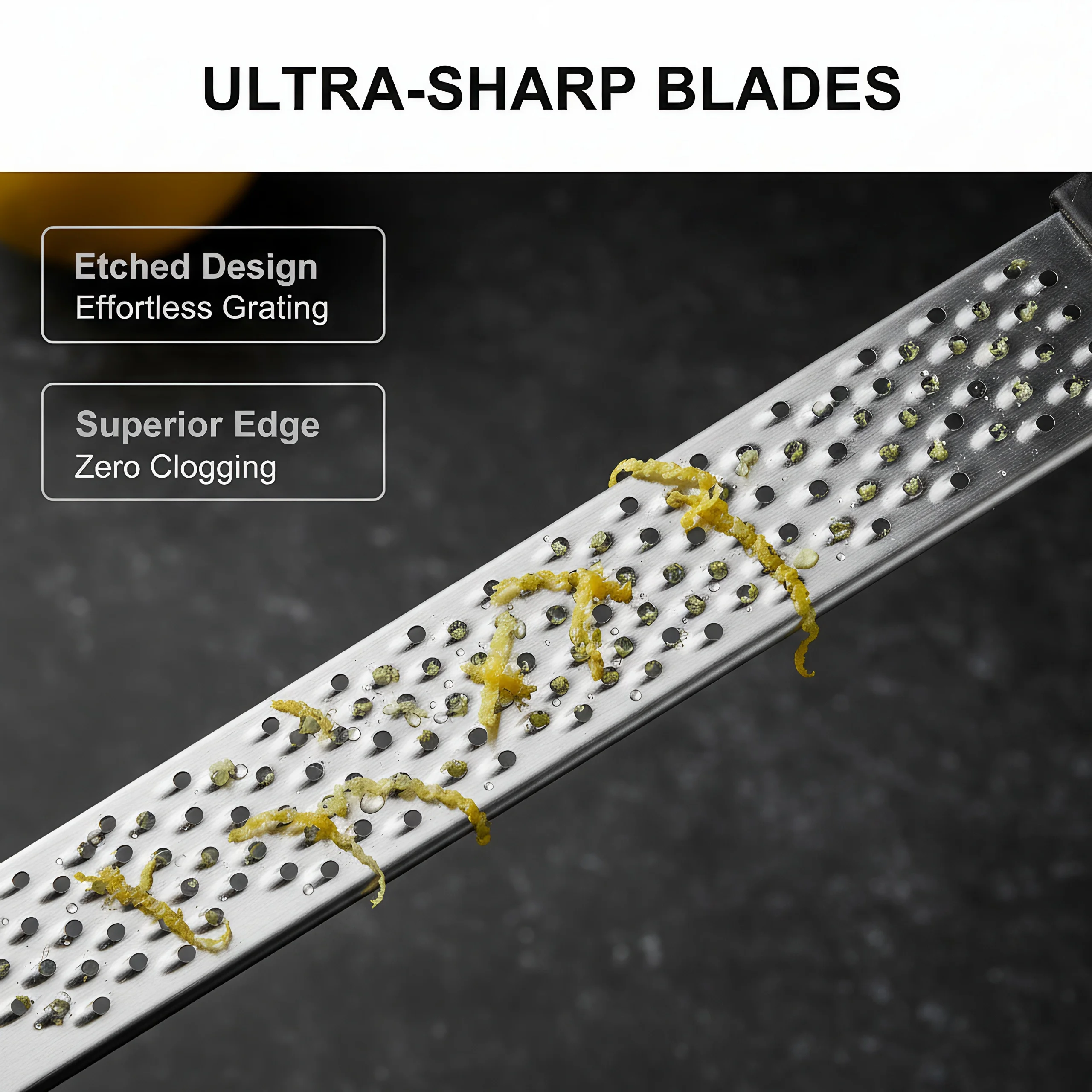 مبشرة الجبن والخضروات من الفولاذ المقاوم للصدأ قطعة واحدة - مقبض بلاستيكي قبضة مريحة أداة مطبخ متينة سهلة التنظيف للطهي المنزلي #4