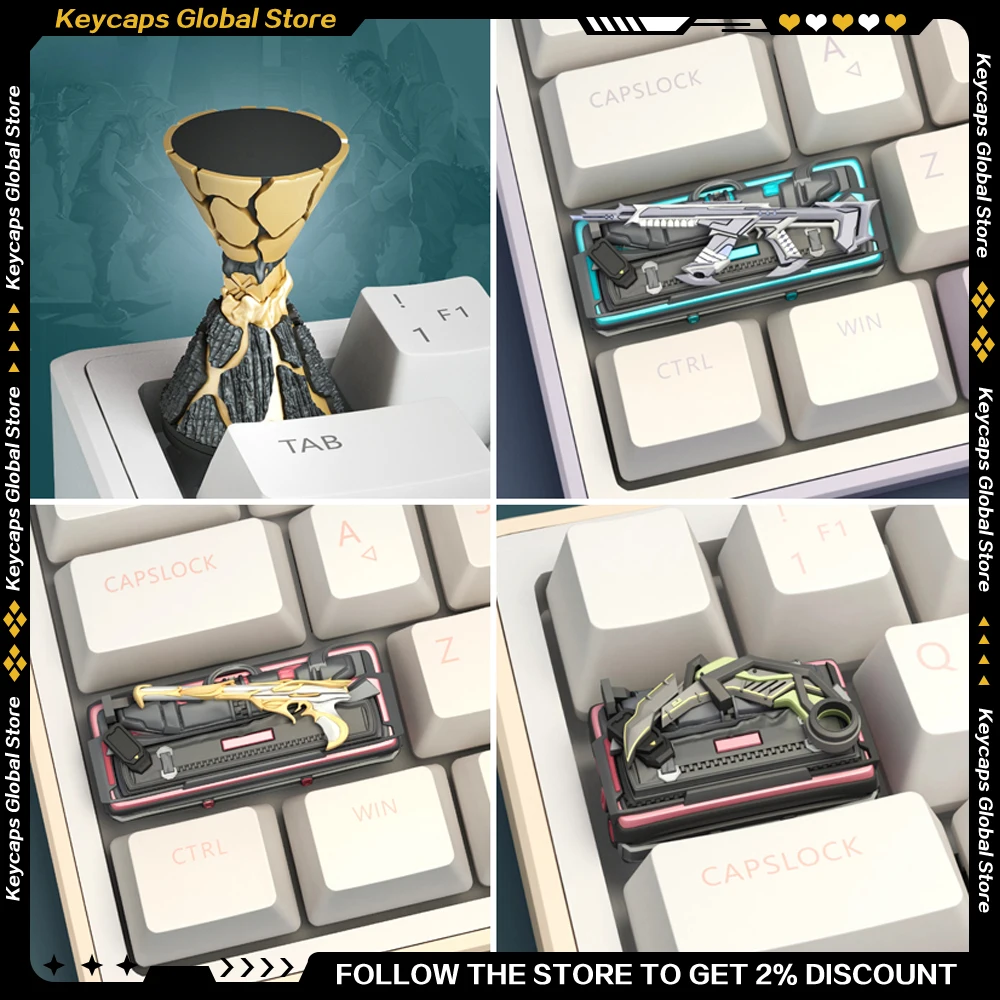 Champion Trophy Keycap Valorant Theme Resin OEM Personalize Creative Keycaps Customized 3D Handmade Game Peripherals Key Caps