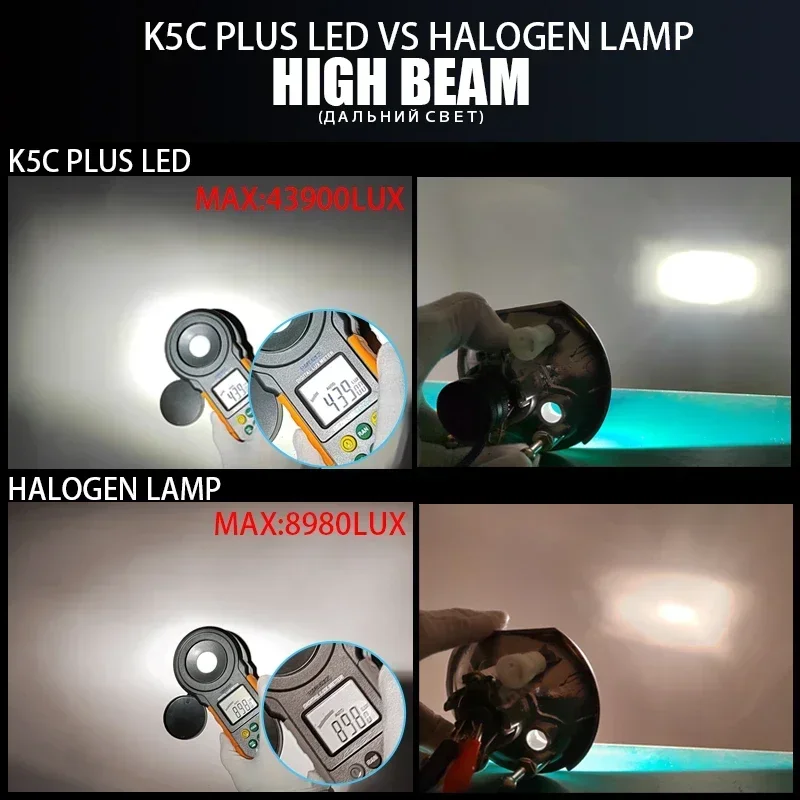 DAWNKNIGHT-bombillas Led K5C PLUS, Luz antiniebla de doble tubo de cobre, 140W, H7, 4300K, H4, H11, HB3, 9005, HB4, 9006, K6C, 12V, 2 piezas