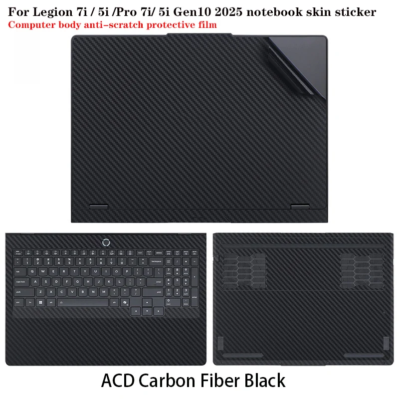 For 2025 Legion Pro 7i Gen 10 9 laptop skin sticker Legion Pro 7 16IAX10H computer body protective film shell anti-scratch