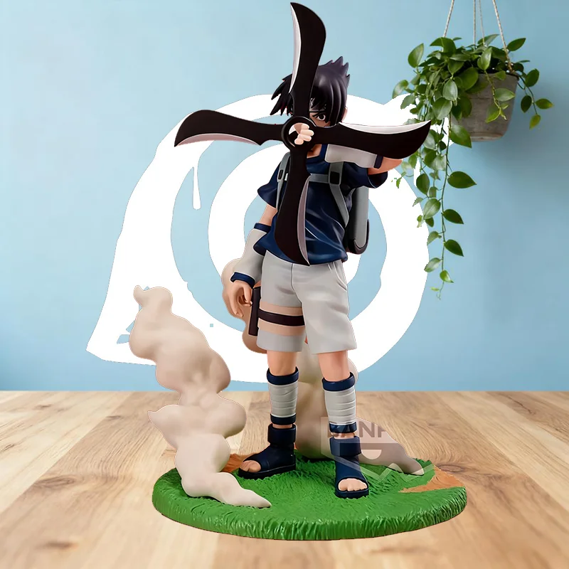

In Stock Bandai Original Naruto Uchiha Sasuke Figure Anime Action Model Cartoon Doll Desktop Toy Decor Ornaments Festival Gifts