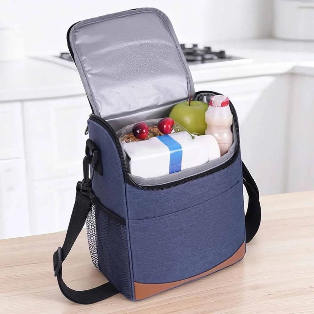 Portable Large Capacity Insulated Waterproof Cooler Lunch Thermal Food Box with Handle Removable Strap Ice Bag