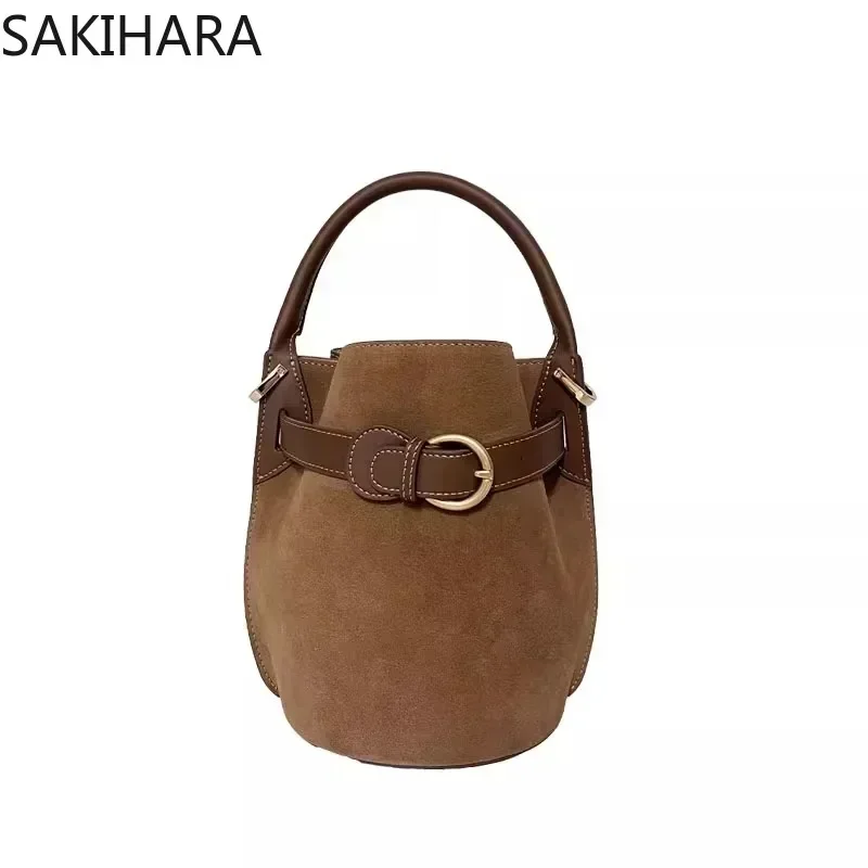 Torebki i torebki jednokolorowa klasyczna ze skóry PU nowe wiadra na co dzień duża pojemność Top-torby z uchwytami Fashion Bolsas De Mujer