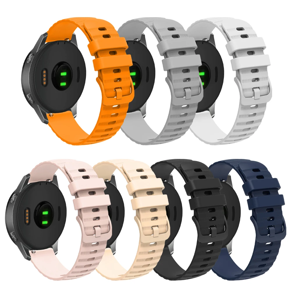 سوار سيليكون للغارمين Venu 3 2 Sq Band 22mm 20mm حزام Forerunner 265 255 645 165 /Approach S50 /Vivoactive 5 4 معصمه