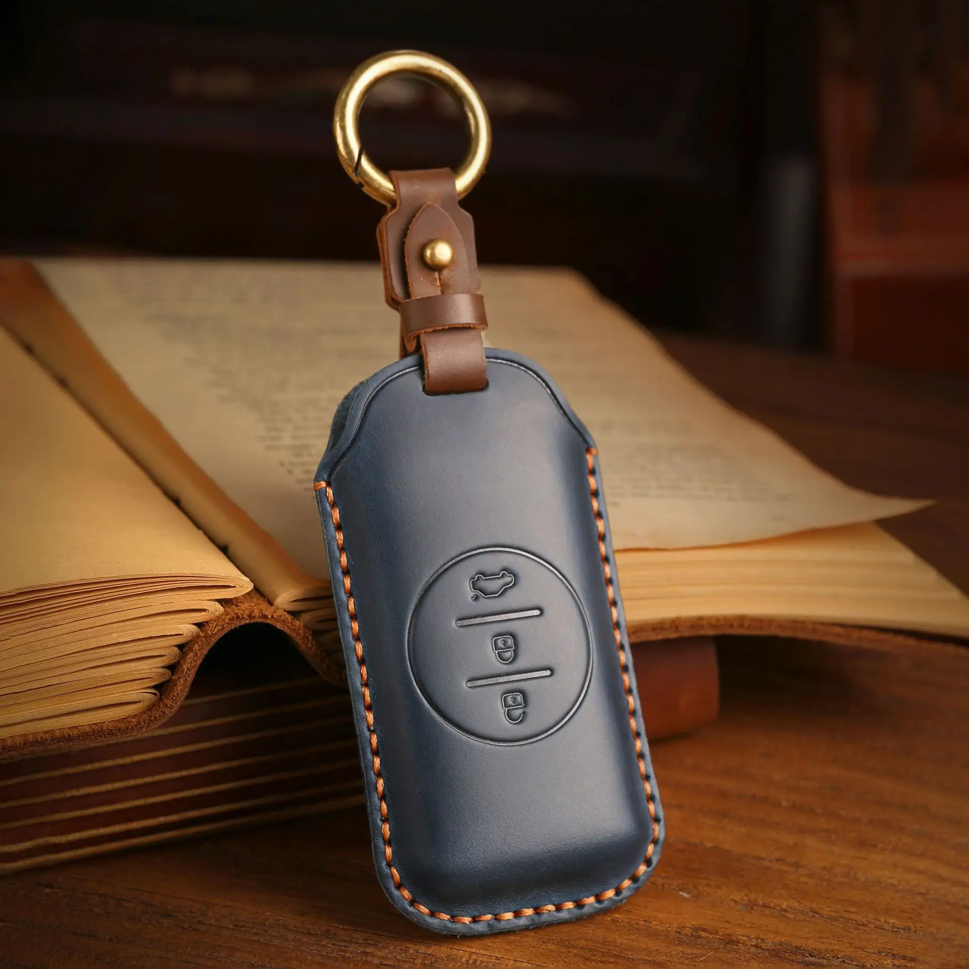 

Leather Car Key Case Cover For Chery Tiggo 7 Pro 8 Pro Exeed Tiggo 2 3x Arrizo 5 Pro Gx 5x EQ7 Auto Shell Fob Holder Accessories