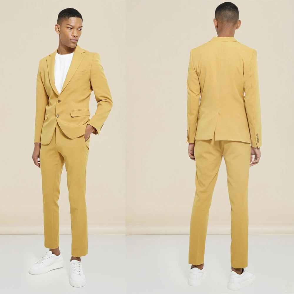 

High End New Suits Men Wedding Tuxedos Summer Beach Peaked Lapel Outfits Business Formal Jacket Pants Sets 2 Pieces 2024